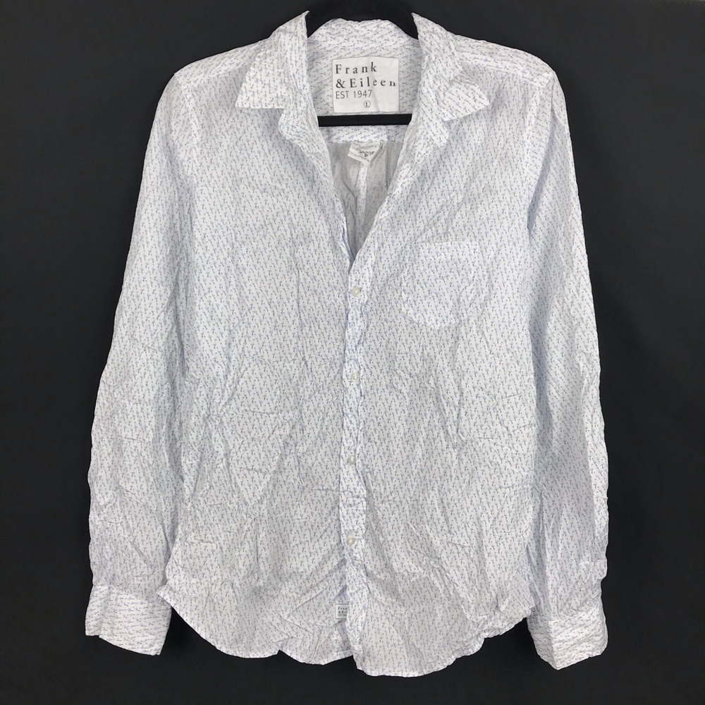 Frank & Eileen Barry Ditsy Crane Print Shirt L